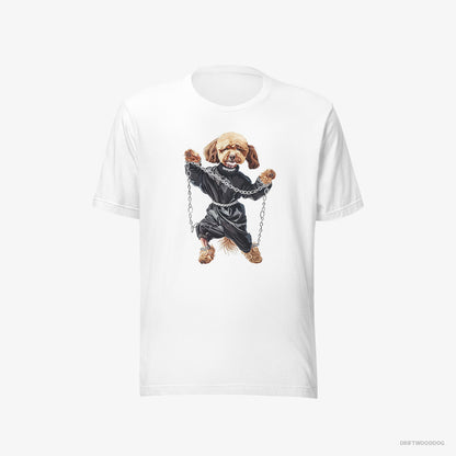 Poodle Raving to Techno White T-Shirt