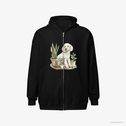 Poodle Among the Indoor Plants Black Hoodie