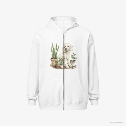 Poodle Among the Indoor Plants White Hoodie