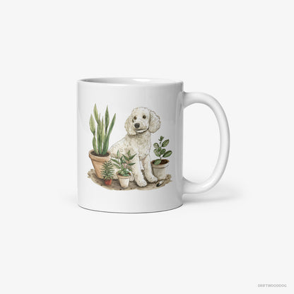 Poodle Among the Indoor Plants White Mug