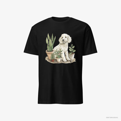 Poodle Among the Indoor Plants Black T-Shirt