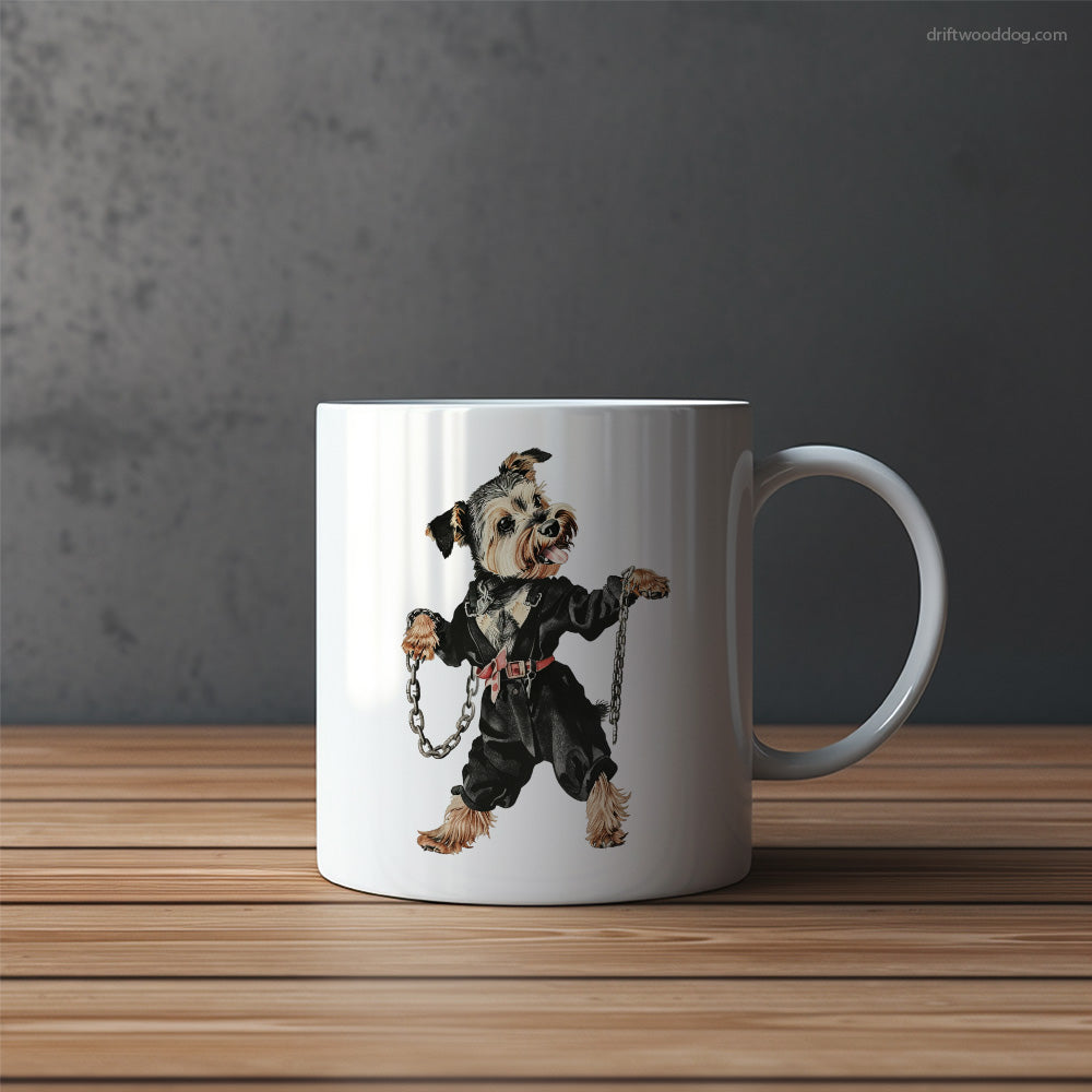 Yorkshire Terrier Vibes to Techno Mug – Funny Dog Coffee Mugs | Quirky Canine Drinkware