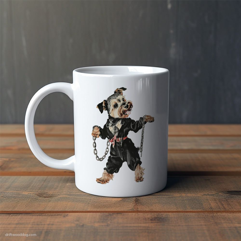 Yorkshire Terrier Vibes to Techno Mug – Cute Dog-Themed Mugs | Perfect Gifts for Dog Lovers