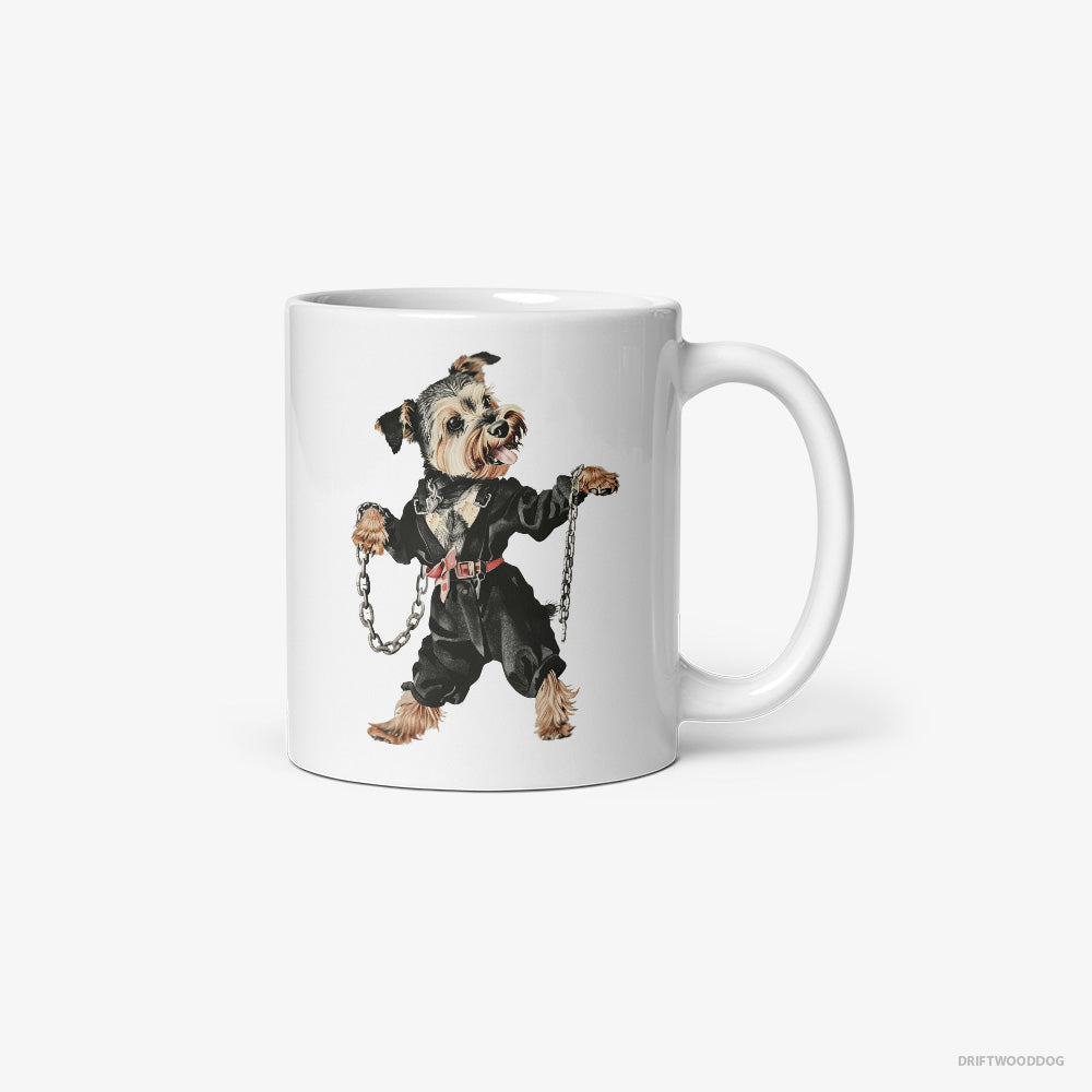 Yorkshire Terrier Vibes to Techno Classic Mug