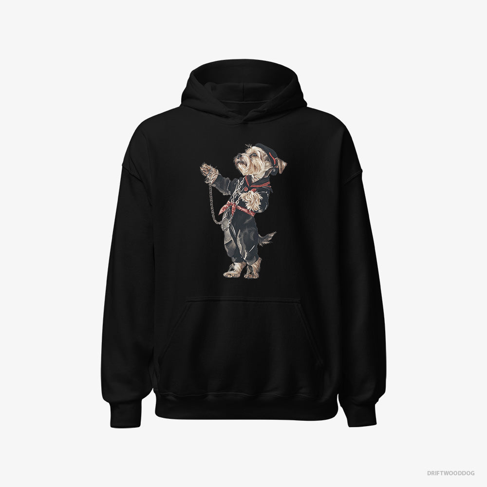 Yorkshire Terrier in a Techno Trance – Women's Hoodie Black – Classic