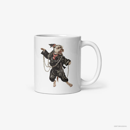 Yorkshire Terrier in a Techno Frenzy White Mug