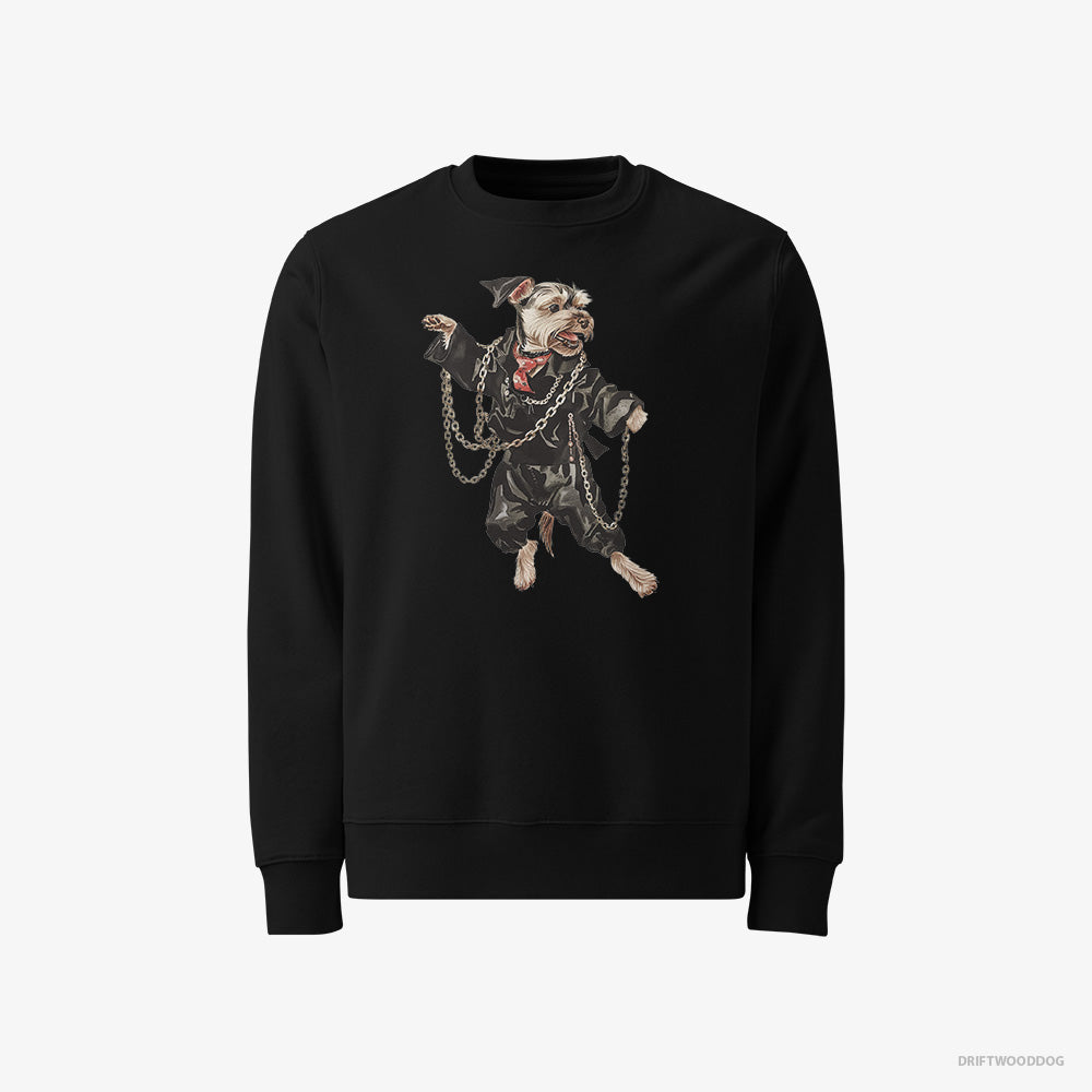 Yorkshire Terrier in a Techno Frenzy – Men's Sweatshirt Black – Classic