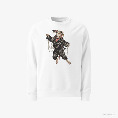 Yorkshire Terrier in a Techno Frenzy White Sweatshirt