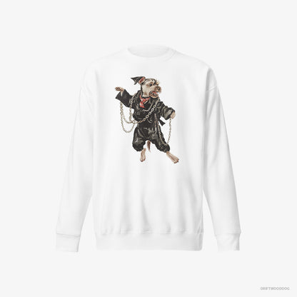 Yorkshire Terrier in a Techno Frenzy White Sweatshirt