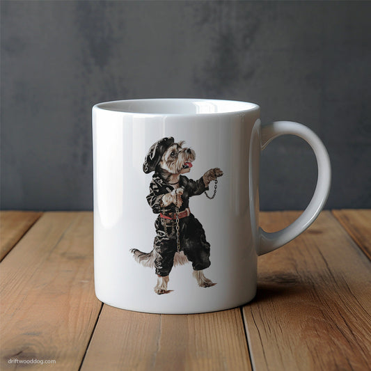 Yorkshire Terrier Raving in Black Mug – Unique Dog Cups | Dog-Themed Mugs