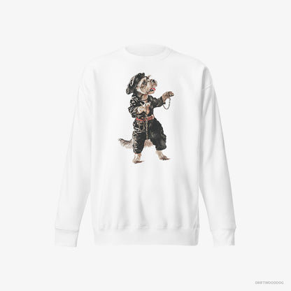 Yorkshire Terrier Raving in Black White Sweatshirt