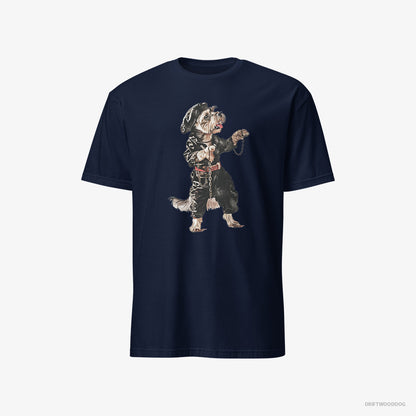 Yorkshire Terrier Raving in Black Navy T-Shirt