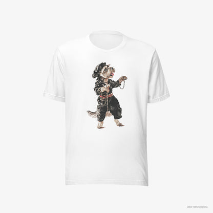 Yorkshire Terrier Raving in Black White T-Shirt