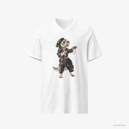 Yorkshire Terrier Raving in Black White T-Shirt