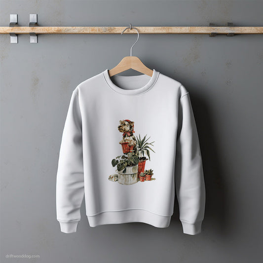 Yorkshire Terrier Admiring the Garden Sweatshirt – Unisex Sweatshirt for Dog Lovers