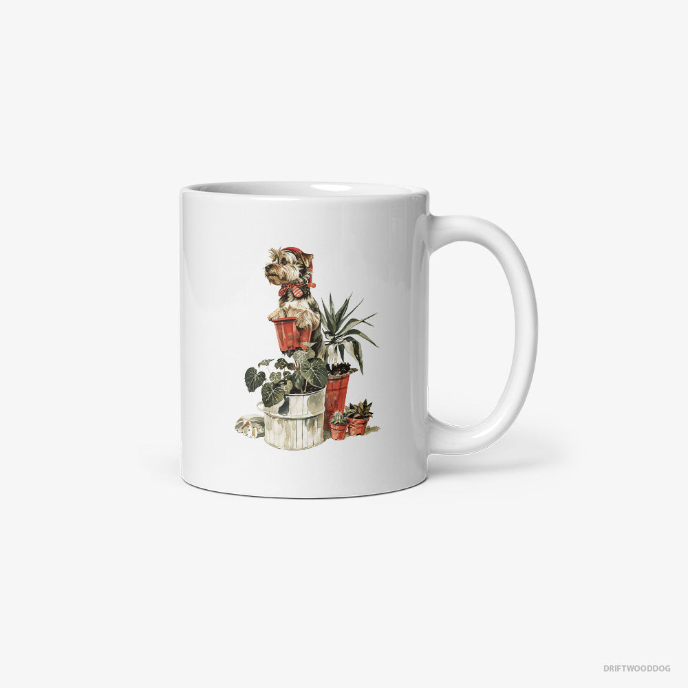 Yorkshire Terrier Admiring the Garden Classic Mug