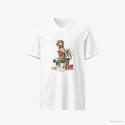 Yorkshire Terrier Admiring the Garden White T-Shirt