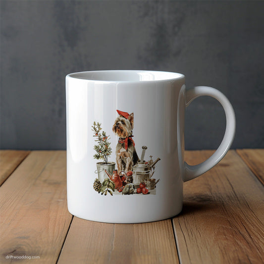 Yorkshire Terrier by the Herb Garden Mug – Unique Dog Cups | Dog-Themed Mugs