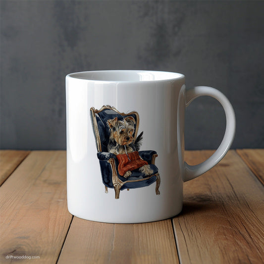 Yorkshire Terrier Knitting a Blanket Mug – Unique Dog Cups | Dog-Themed Mugs