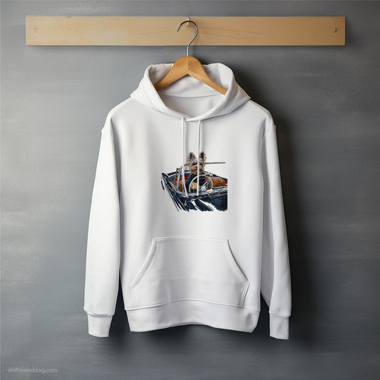 Yorkshire Terrier Cruising in a Vintage Car Hoodie – Unisex Hoodie for Dog Lovers