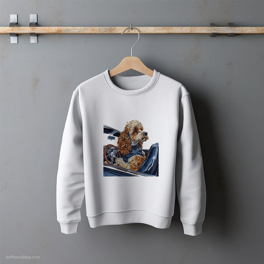 Poodle in a Classic Muscle Car Sweatshirt – Unisex Sweatshirt for Dog Lovers