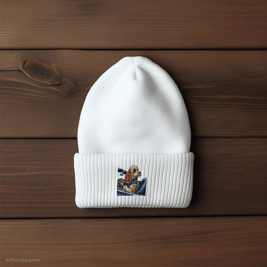 Poodle in a Classic Muscle Car Beanie – Unisex Beanie for Dog Lovers