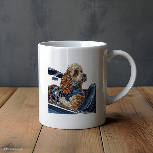 Poodle in a Classic Muscle Car Mug – Unique Dog Cups | Dog-Themed Mugs