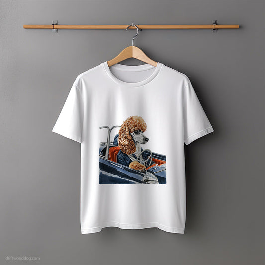 Poodle Speeding in a Vintage Coupe T-Shirt – Unisex Tee for Dog Lovers