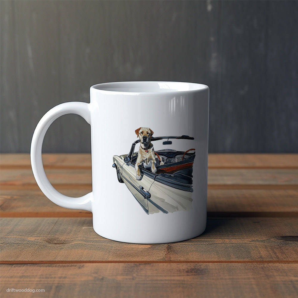 Labrador Retriever Riding in a Classic Car Mug – Cute Dog-Themed Mugs | Perfect Gifts for Dog Lovers