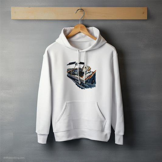 Labrador Retriever Relaxing in a Classic Roadster Hoodie – Unisex Hoodie for Dog Lovers