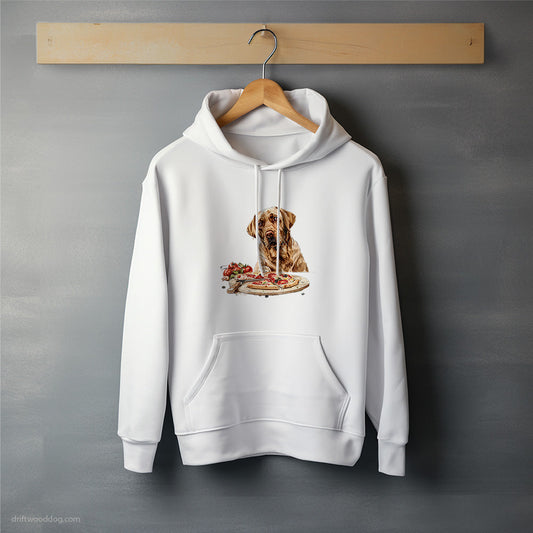 Labrador Retriever Dreaming of Pizza Hoodie – Unisex Hoodie for Dog Lovers