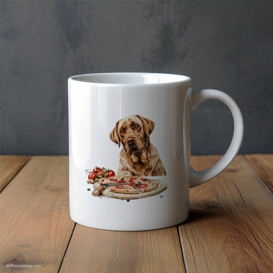 Labrador Retriever Dreaming of Pizza Mug – Unique Dog Cups | Dog-Themed Mugs