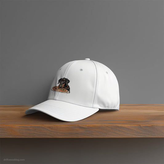 Dobermann Staring at a Pizza Hat – Unisex Hat for Dog Owners