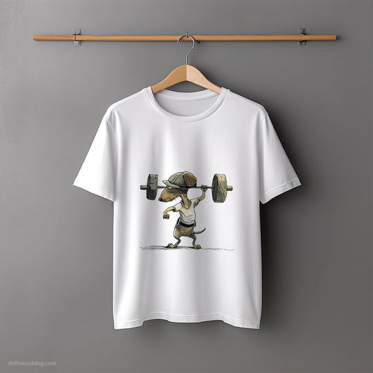 Dachshund Deadlifting in a Gym T-Shirt – Unisex Tee for Dog Lovers