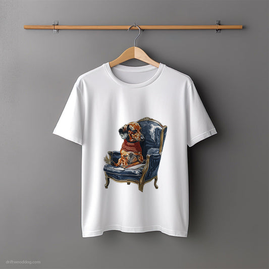 Dachshund Sitting in an Armchair T-Shirt – Unisex Tee for Dog Lovers