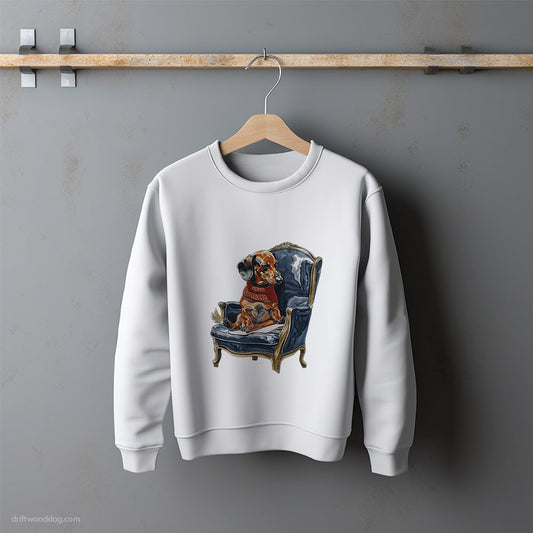 Dachshund Sitting in an Armchair Sweatshirt – Unisex Sweatshirt for Dog Lovers