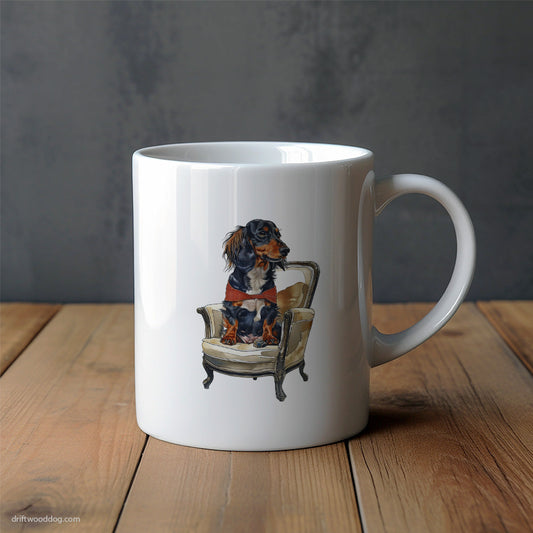 Dachshund Relaxing in a Comfy Chair Mug – Unique Dog Cups | Dog-Themed Mugs