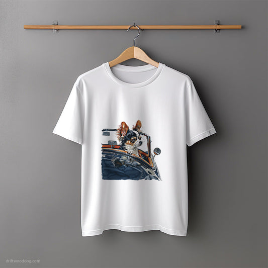 Chihuahua Enjoying a Convertible Ride T-Shirt – Unisex Tee for Dog Lovers