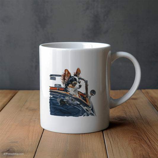 Chihuahua Enjoying a Convertible Ride Mug – Unique Dog Cups | Dog-Themed Mugs