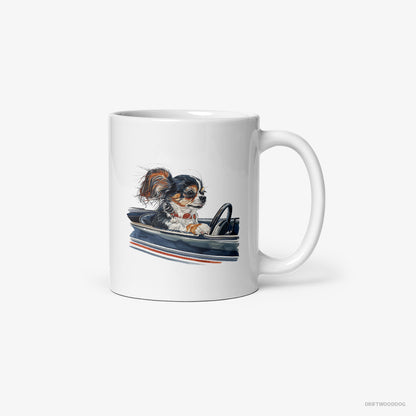 Chihuahua in a Classic Muscle Car White Mug