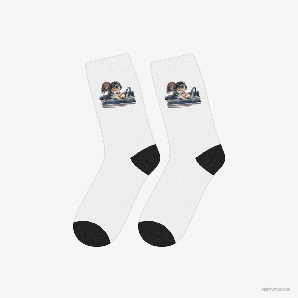 Chihuahua in a Classic Muscle Car – Socks White – Classic