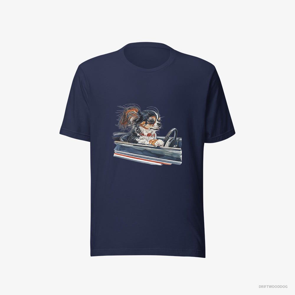 Chihuahua in a Classic Muscle Car – Men's T-Shirt Navy Eco – Eco-Friendly