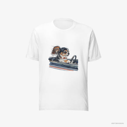 Chihuahua in a Classic Muscle Car White T-Shirt