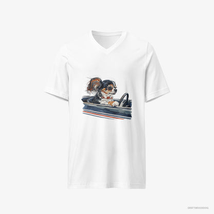 Chihuahua in a Classic Muscle Car White T-Shirt