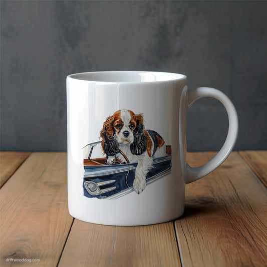 Cavalier King Charles Spaniel in a Vintage Coupe Mug – Unique Dog Cups | Dog-Themed Mugs