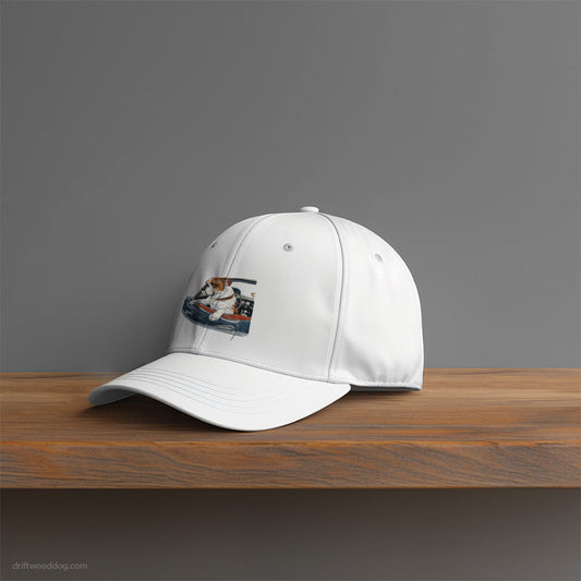 Bulldog Taking a Spin in a Classic Car Hat – Unisex Hat for Dog Owners