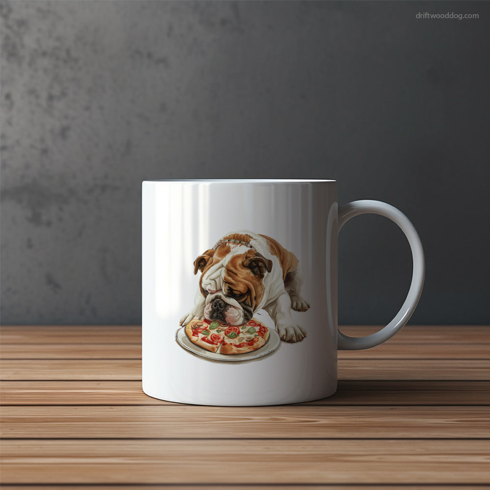 Bulldog Reaching for a Slice of Pizza Mug – Funny Dog Coffee Mugs | Quirky Canine Drinkware