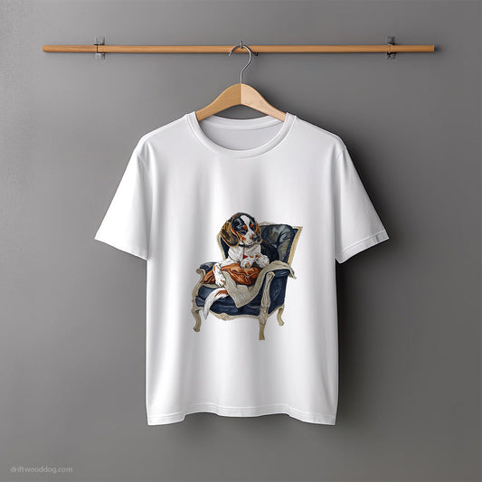 Beagle Sitting with a Blanket in a Chair T-Shirt – Unisex Tee for Dog Lovers