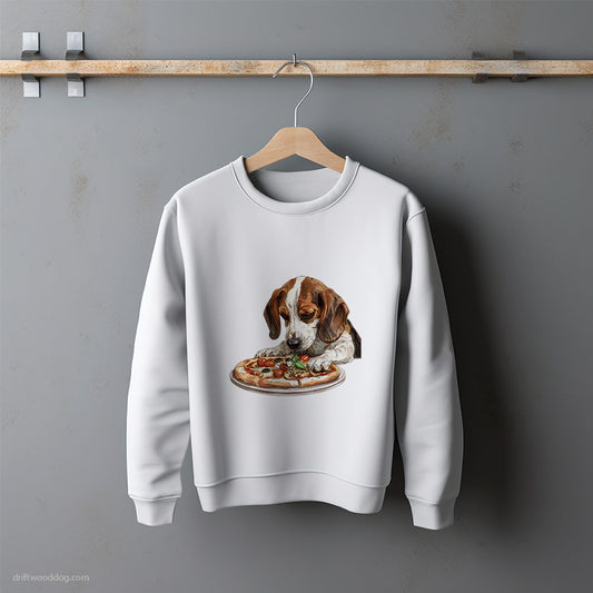 Beagle Looking at a Pizza with Hunger Sweatshirt – Unisex Sweatshirt for Dog Lovers