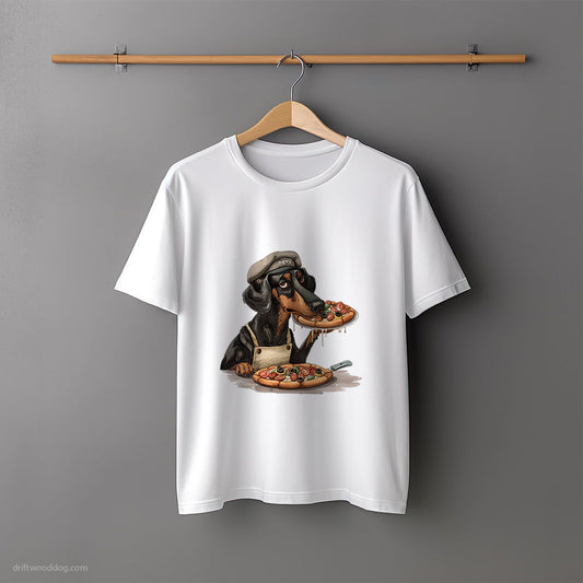 Dachshund Cooking a Pizza to Perfection T-Shirt – Unisex Tee for Dog Lovers